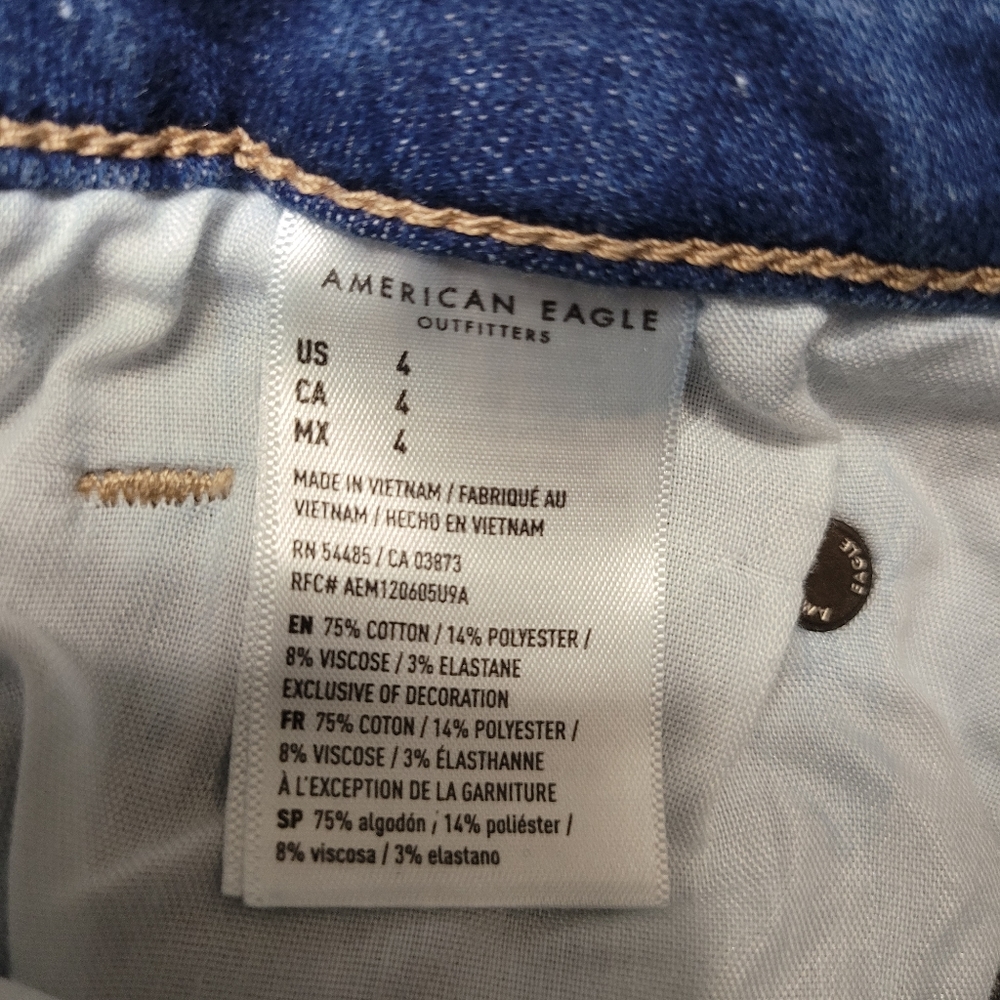 Women's American Eagle Hi Rise Shorty Button Fly Shorts Sz 4 - Picture 6 of 6